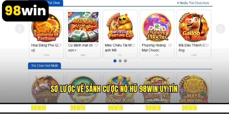 Sơ lược về sảnh cược nổ hũ 98WIN uy tín